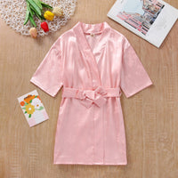 18M-6Y Toddler Girls Pajamas Dresses With Belt Wholesale Little Girl Clothing