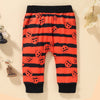 Toddler Kids Long Sleeve Lettered Print Hoodie Stripe Pants Halloween Set - PrettyKid