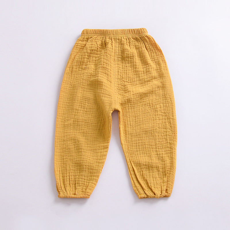 Boys' Girls' Cotton Retro Trousers Lantern Mosquito Proof Harlan Pants - PrettyKid