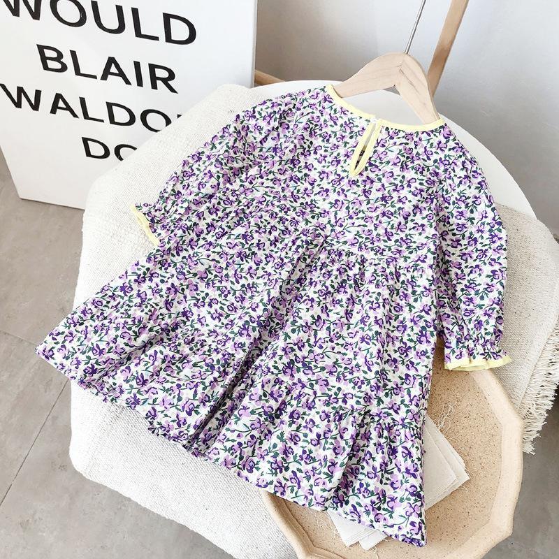 Floral Pattern Dress for Toddler Girl - PrettyKid