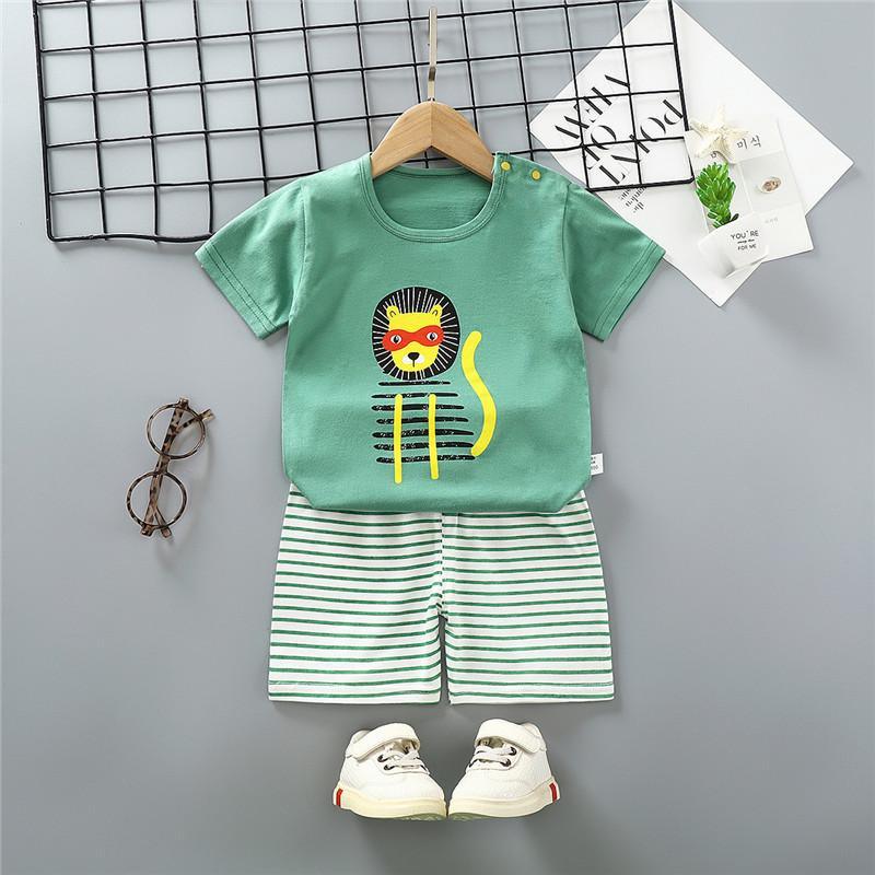 Grow Boy Lion Pattern Pajamas Sets - PrettyKid