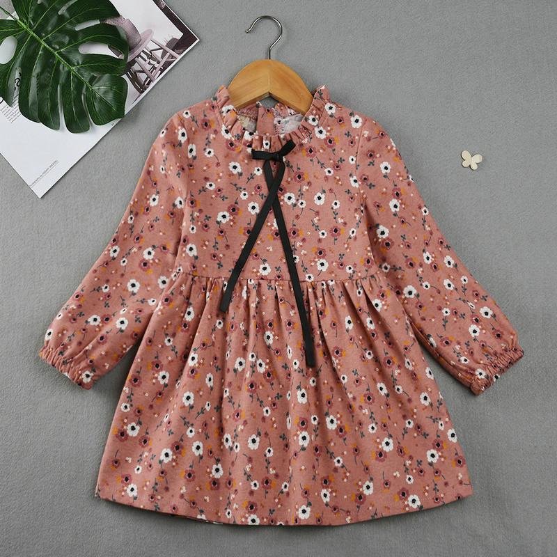 Floral Pattern Dress for Toddler Girl - PrettyKid