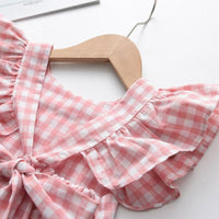 Toddler Girl Ruffle Plaid Dress - PrettyKid