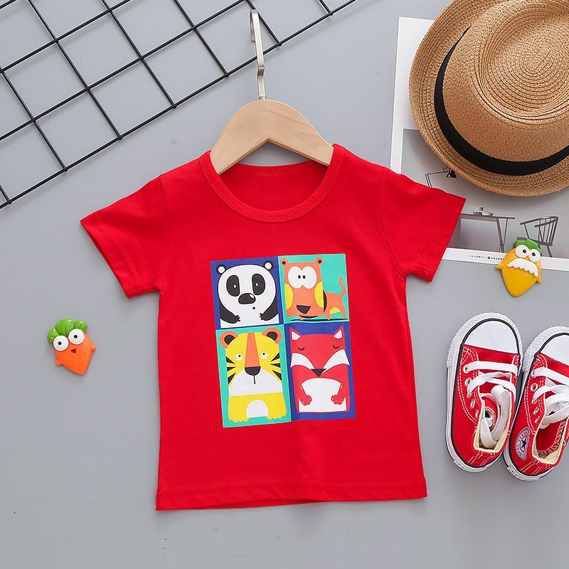 2-piece Cartoon Design T-shirt & Shorts for Children Boy - PrettyKid