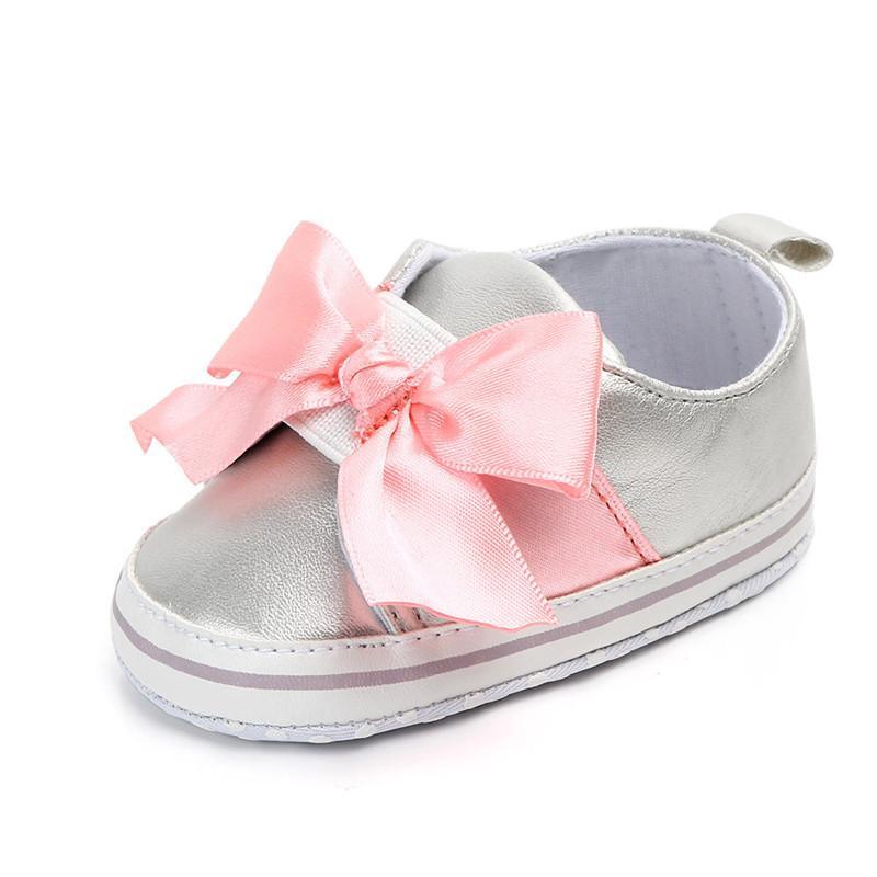 Bow Velcro soft sole baby shoe - PrettyKid