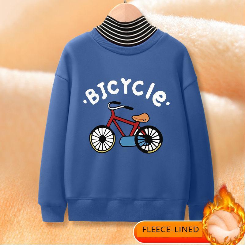 Fleece-lined Turtleneck Sweatshirt for Boy - PrettyKid