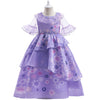 3-9Y Kid Girls Floral Tie Dye Mesh Sleeve Cosplay Party Dresses Wholesale Kids Boutique Clothing - PrettyKid