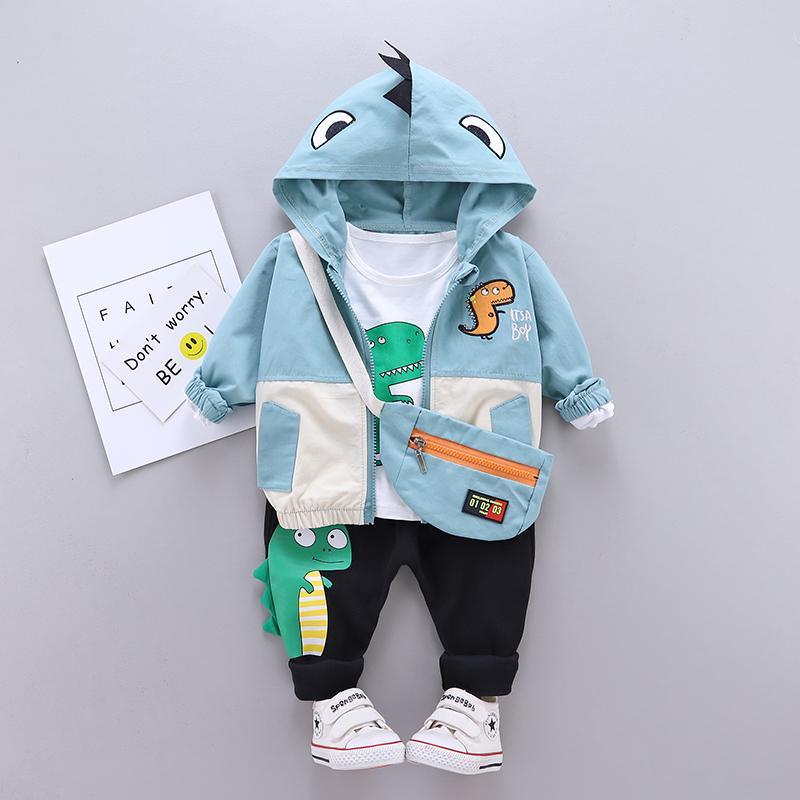 2-piece Cartoon Design Hooded Coat & Pants for Children Boy - PrettyKid