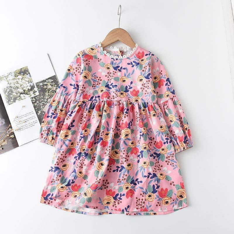 Floral Pattern Dress for Toddler Girl - PrettyKid