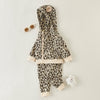 Toddler Girl Leopard Bear ears Decoration Sport Style Suit - PrettyKid