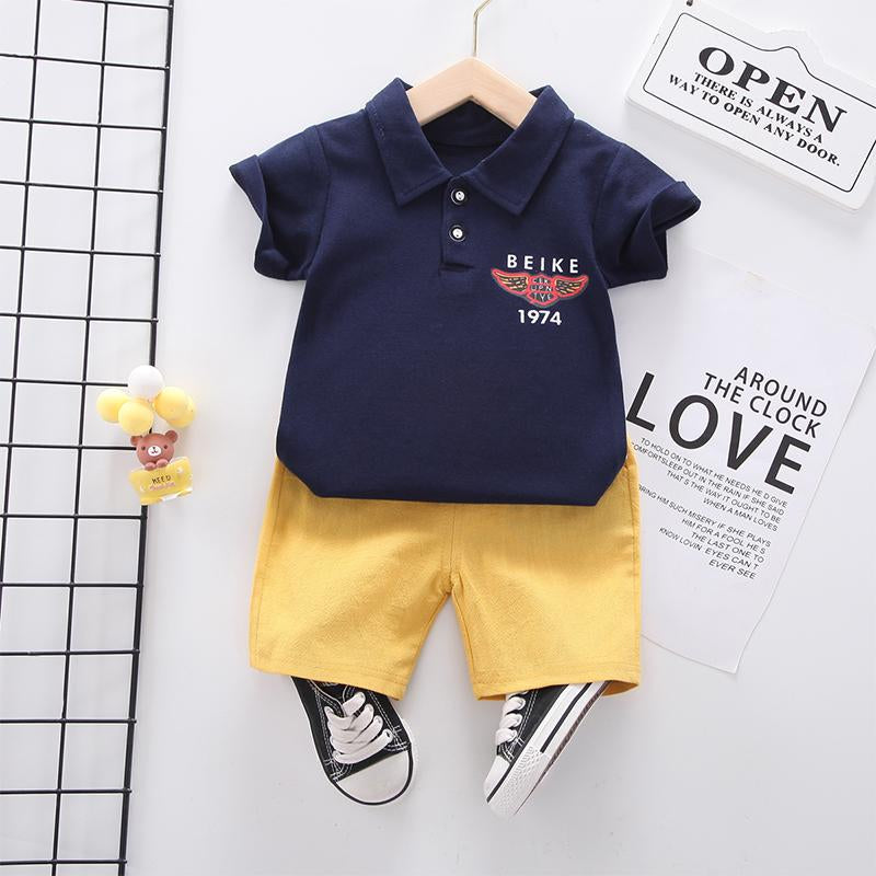 Toddler Boy Polo Shirt T-shirt & Shorts Wholesale Children's Clothing - PrettyKid