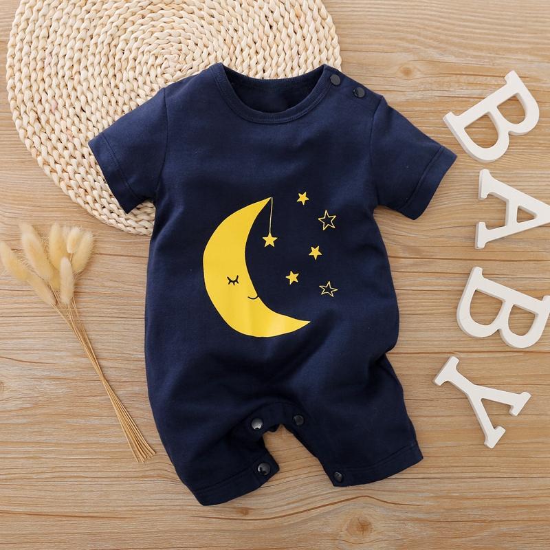Moon Clouds Pattern Bodysuit for Baby Wholesale children's clothing - PrettyKid