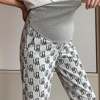 Letter Print Maternity Pants Women's Clothing - PrettyKid