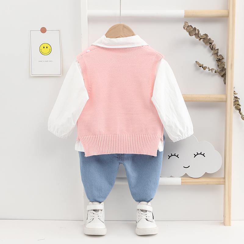 3-piece Vest & Shirt & Pants for Toddler Girl - PrettyKid