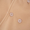 Wholesale Toddler Girls Solid Button Long Coat in Bulk - PrettyKid