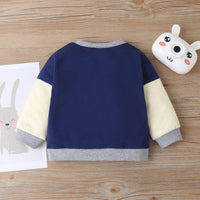 Baby Boys Long Sleeve Letter Printing Color Contrast Patch Sweatwear Wholesale Baby Clothing - PrettyKid