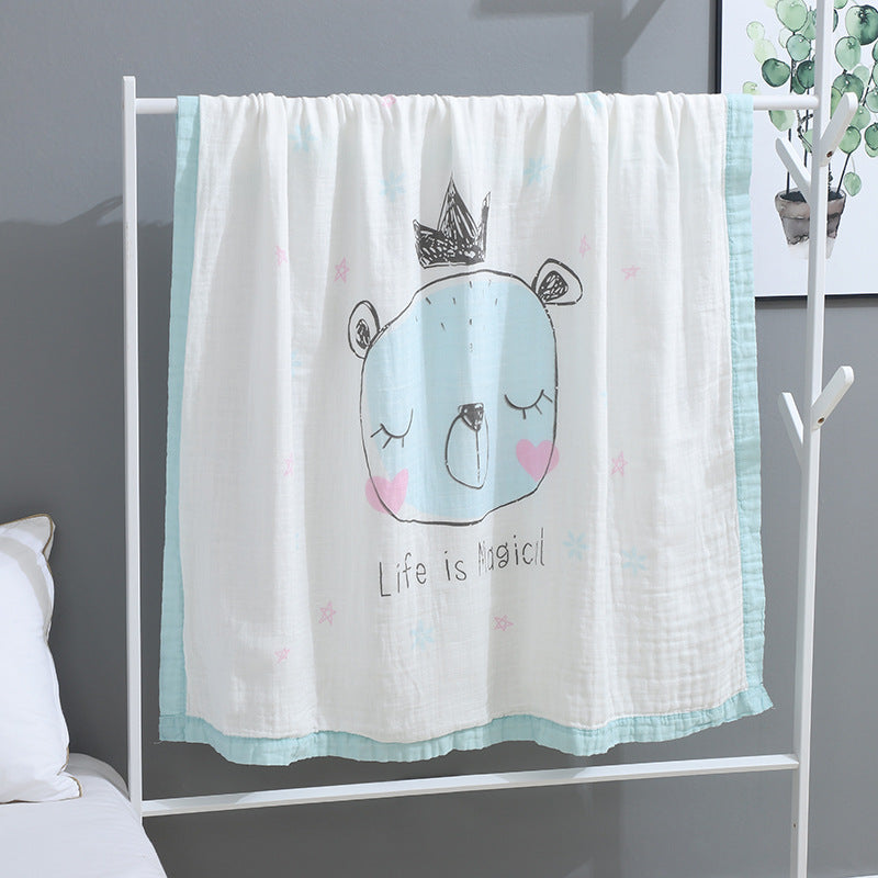Cartoon Bamboo Fiber Bath Towel Baby Blanket - PrettyKid