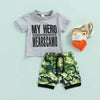6-18months Baby Sets Top & Camouflage Shorts Suit Children's Clothing Wholesale - PrettyKid