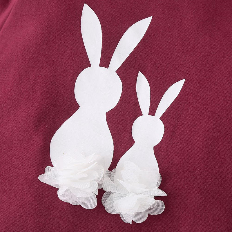 Baby Girls Rabbit Printed Long Sleeve Romper&Headband Wholesale Baby Rompers - PrettyKid