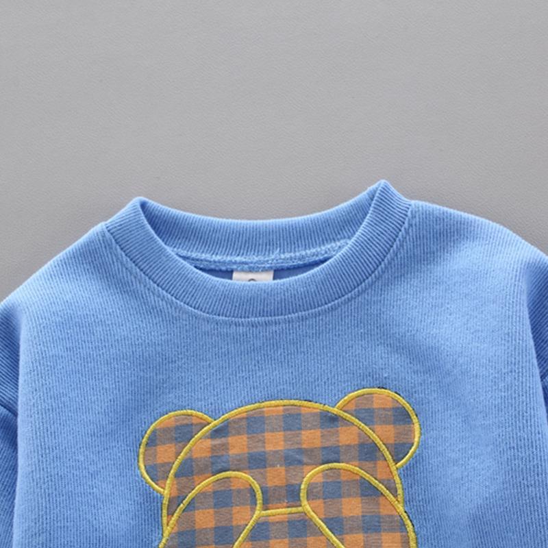 2-piece Bear Pattern Sweatshirts & Pants for Children Boy - PrettyKid