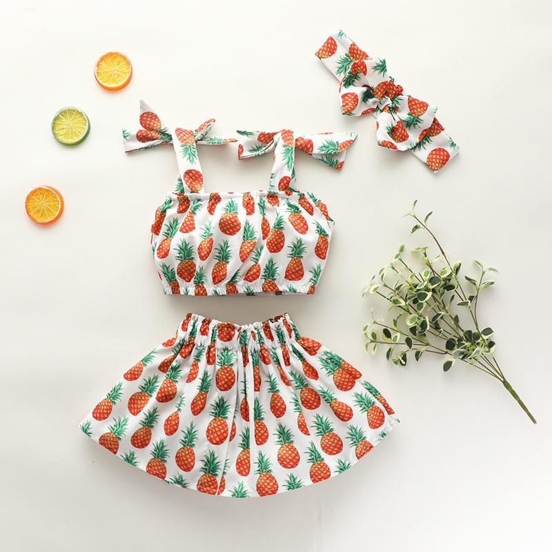 Grow Girl Pineapple Print Dress Set - PrettyKid