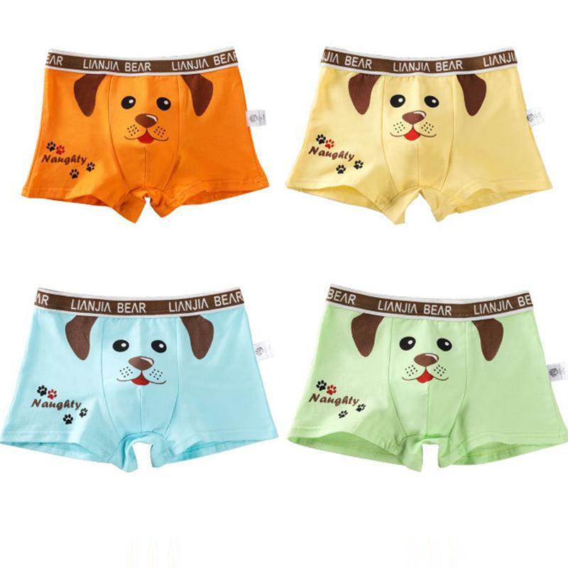 Toddler Boy 4pcs Dog Pattern Panties - PrettyKid