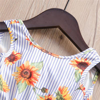 Grow Girl Sunflower Print Overalls - PrettyKid