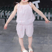 2-piece Geometric Pattern Tops & Shorts for Toddler Girl - PrettyKid