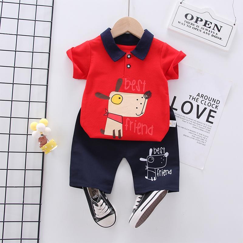 Toddler Boy Dog T-shirt & Shorts Wholesale Children's Clothing - PrettyKid