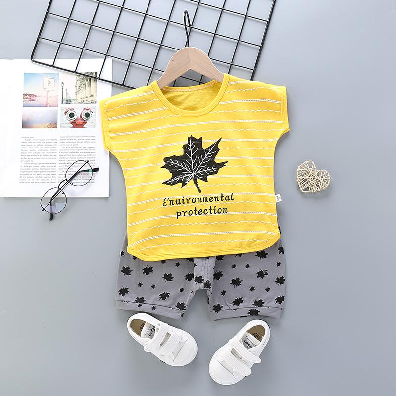 2PCS Creative Floral Print T-shirt and Pants - PrettyKid