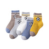 5-piece Football Pattern Breathable Socks - PrettyKid