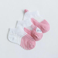 3 Pairs Of Baby Summer Ultra-thin Mesh Breathable Ice Silk Boat Socks Children Socks - PrettyKid