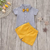 Preppy Style Siblings Short-sleeve T-shirt with Bowknot and Pants Set for Baby Clothing Wholesale - PrettyKid