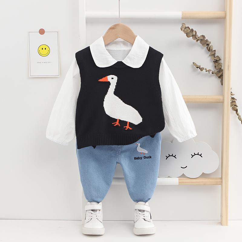 3-piece Vest & Shirt & Pants for Toddler Girl - PrettyKid