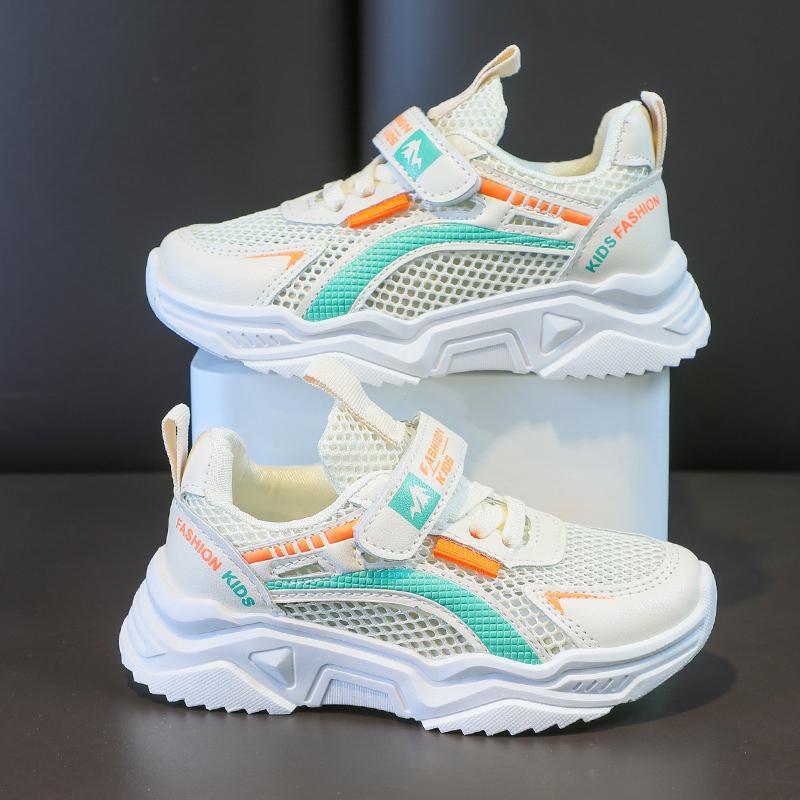 find wholesale baby clothes suppliers Kid Boy's Letter Pattern Mesh Surface Sports Shoes Wholesale - PrettyKid