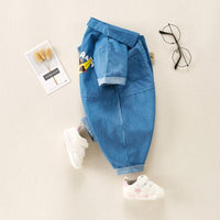 Baby Bowknot Denim Bodysuit - PrettyKid