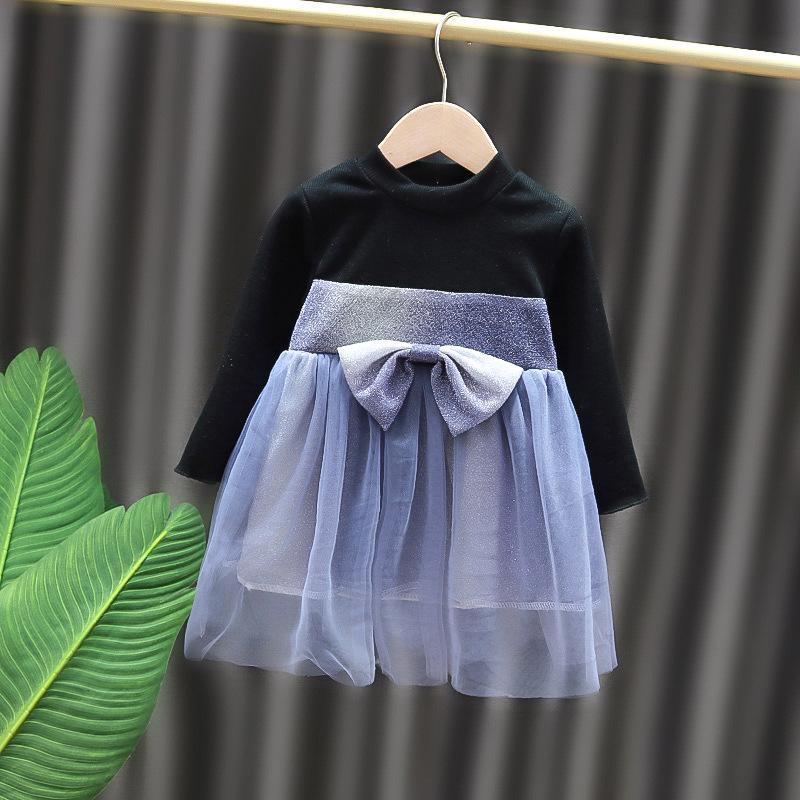 Bowknot Mesh Dress for Toddler Girl - PrettyKid