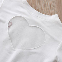 2-piece Heart-shaped Pattern Dress Set for Toddler Girl - PrettyKid