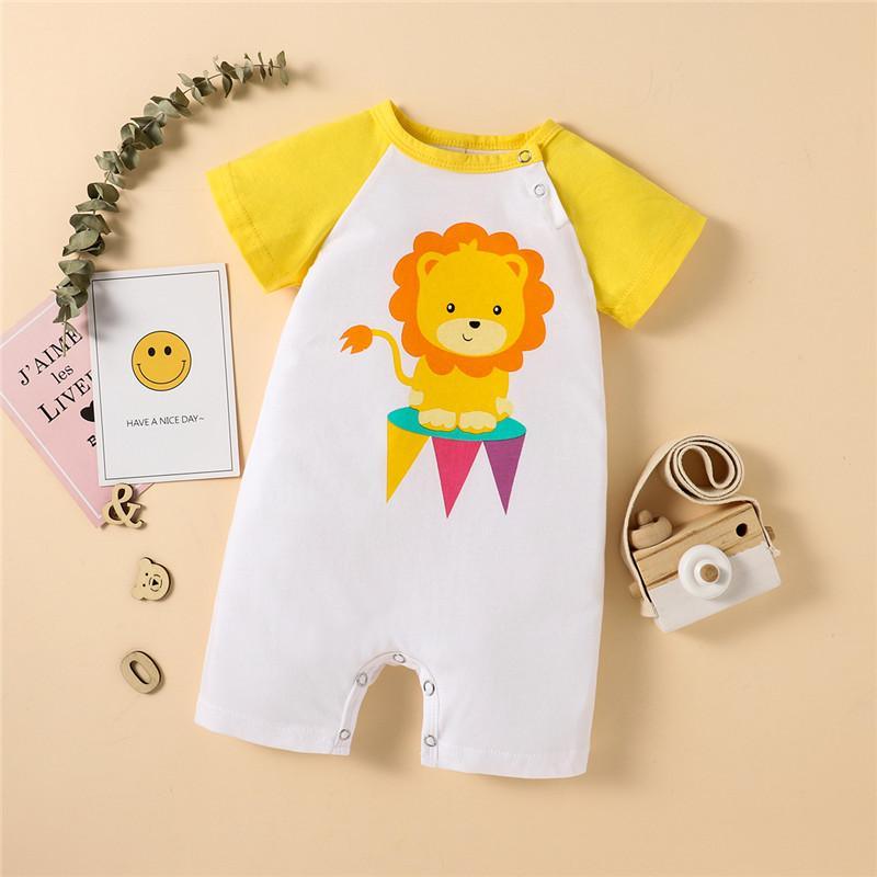 Baby Lion Pattern Jumpsuit - PrettyKid