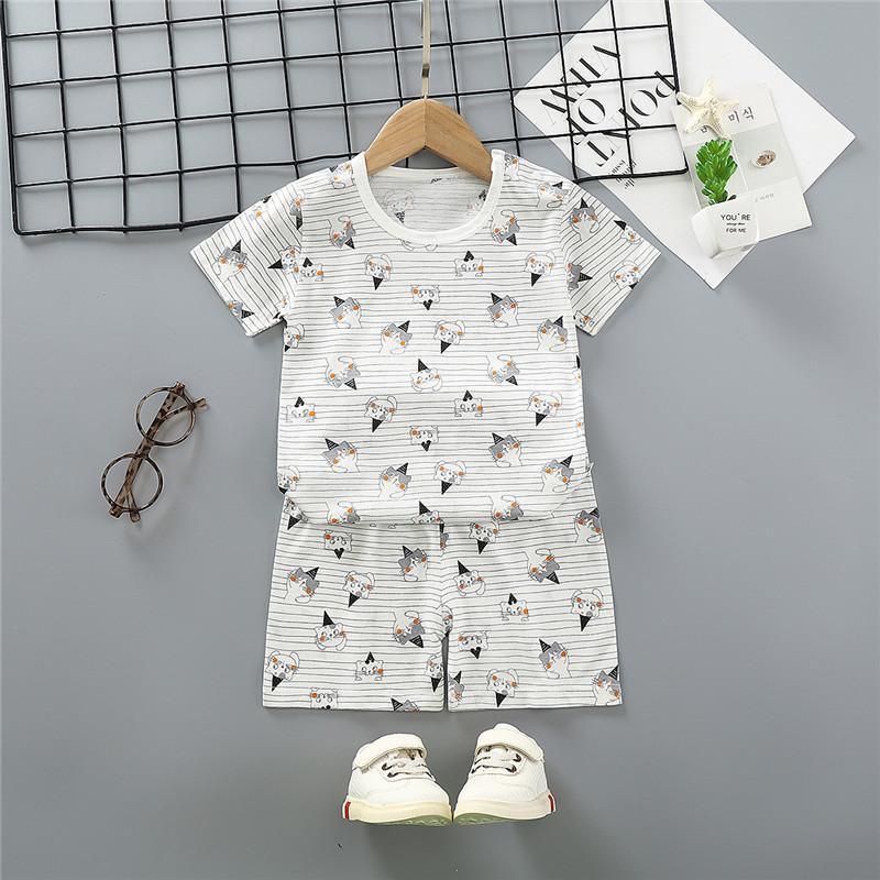 Grow Boy Tiger Pattern Pajamas Sets - PrettyKid