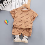 Toddler Boy Letter Graphic T-shirt & Shorts Children's Clothing - PrettyKid