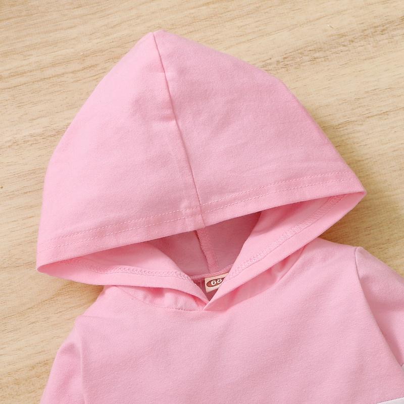 2-piece Color-block Hoodie & Pants for Baby Girl - PrettyKid