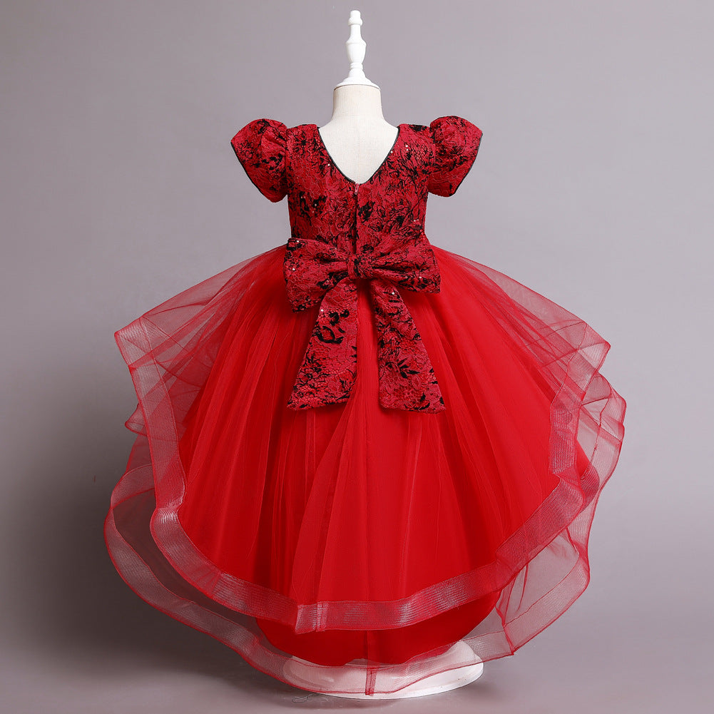 3-10years Toddler Girl Dresses Computer Embroidered Children's Dress Princess Dress Catwalk Dress - PrettyKid