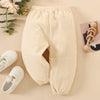 Wholesale Baby Solid Color Pocket Decor Casual Trousers in Bulk - PrettyKid