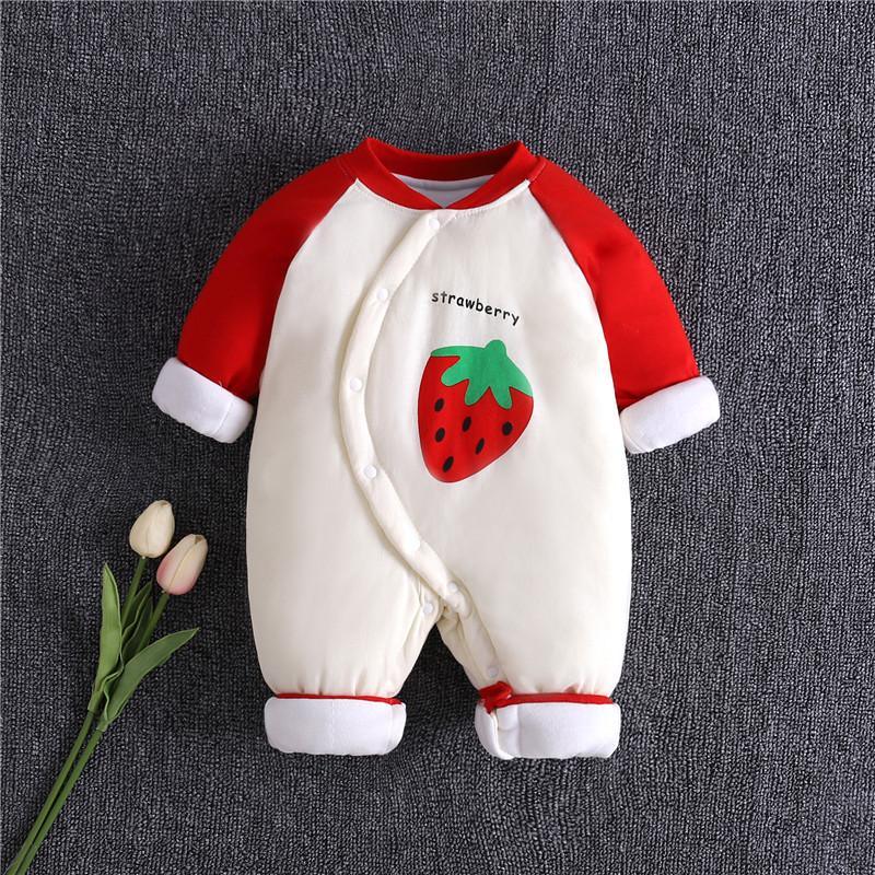 Carrot Pattern Extra Thick Jumpsuit for Baby Girl - PrettyKid