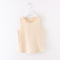 Toddler Boy Solid Color Sleeveless Top - PrettyKid