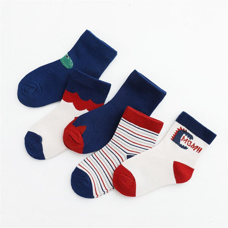 Baby 5-Pairs Cartoon Casual Socks Sets Baby Accessories Wholesale - PrettyKid