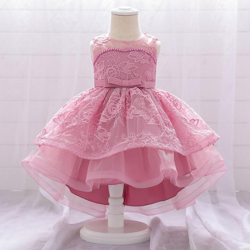 Baby Girl Lace Braided Sleeveless Layered Formal Dress - PrettyKid