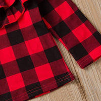 3-piece Plaid Pattern clothes & Short skirt & Headband for Children Girl - PrettyKid