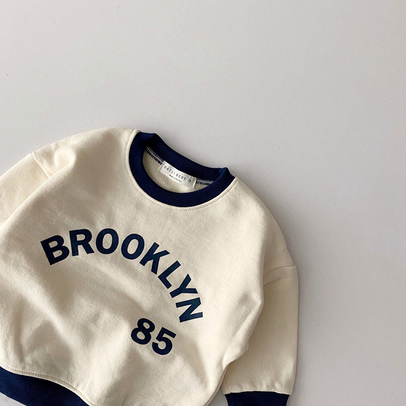 BROOKLYN 85 Printed Long-Sleeved Wholesale Baby Sweatshirts - PrettyKid